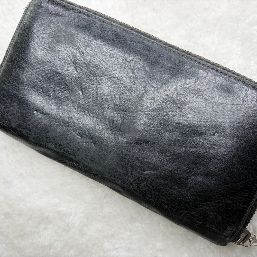 Balenciaga Women Black Leather wallet